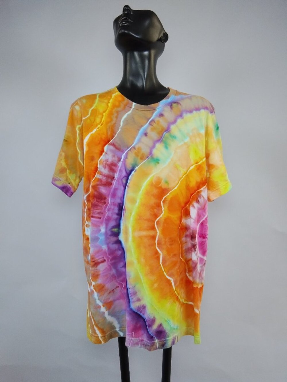 Medium Unisex Bella-Canvas 3001C “Sunburst/Ripple” Ice Dyed T-Shirt